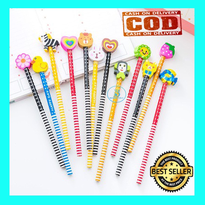 

CE - Pensil Karakter + Penghapus Pensil Motif Lucu - Pensil Karakter lucu dan Penghapus