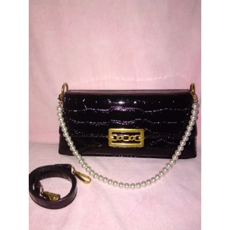 tas vintage croco mutiara