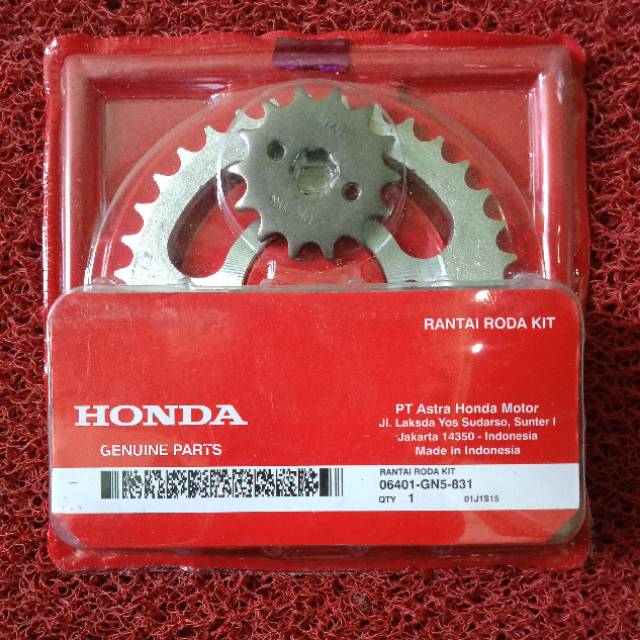 KDM_24 Gear Set Gearset Paket Rantai Gir Honda Grand Astrea Grand Legenda GN5