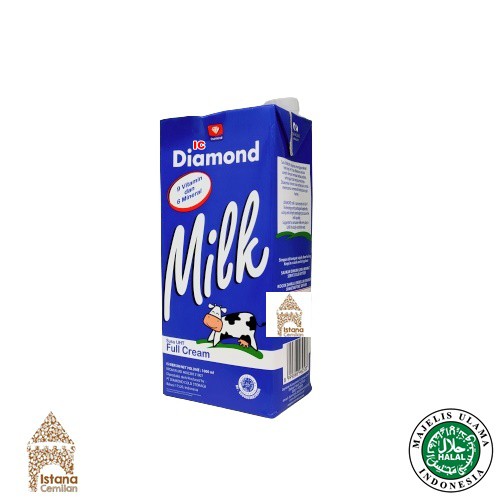 Diamond UHT Milk 1 Liter Full Cream / Low Fat / Chocolate  - Susu | Boba | Keperluan Cafe / Resto