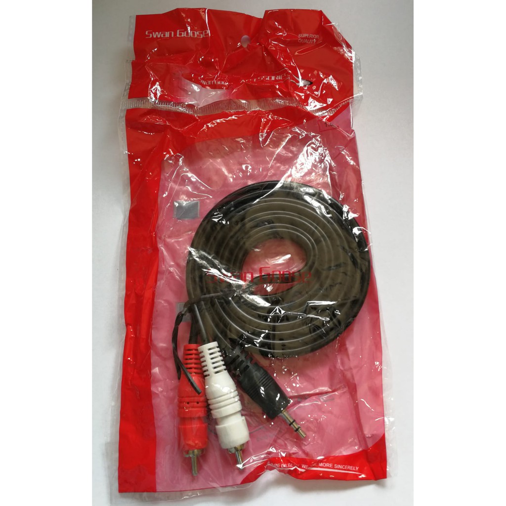 KABEL RCA 1.5 METER 2 KE 1 AUDIO VIDEO RCA CABLE MURAH