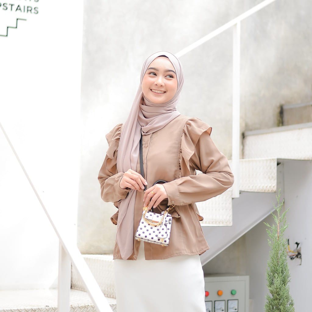 BEFAST - ZEC Blouse REIZY / Blouse Sulastri / Blouse Wanita Polos Casual / Blouse Bisa Di Pakai Wanita Hijab / Blouse Kekiniaan