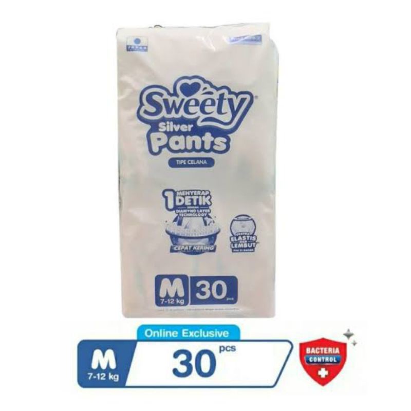 sweety silver pants M30 / L28 / XL26 popok celana sweety silver M 30 / L 28 / XL 26