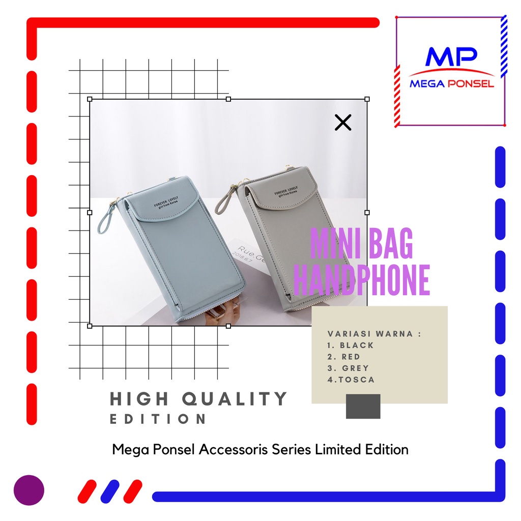 Tas Handphone Mini Selempang Wanita Limited Edition - Mega Ponsel Bandung