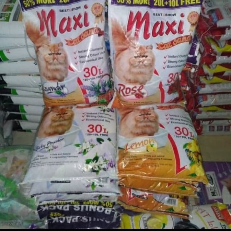 Pasirr Maxi CatSand promo 30liter pasir wangi promo pasir gumpal pasir kucing