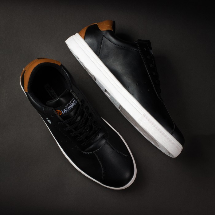 DK01 X FLAZHBACK Sepatu Sneakers Pria Hitam Terbaru Tupper