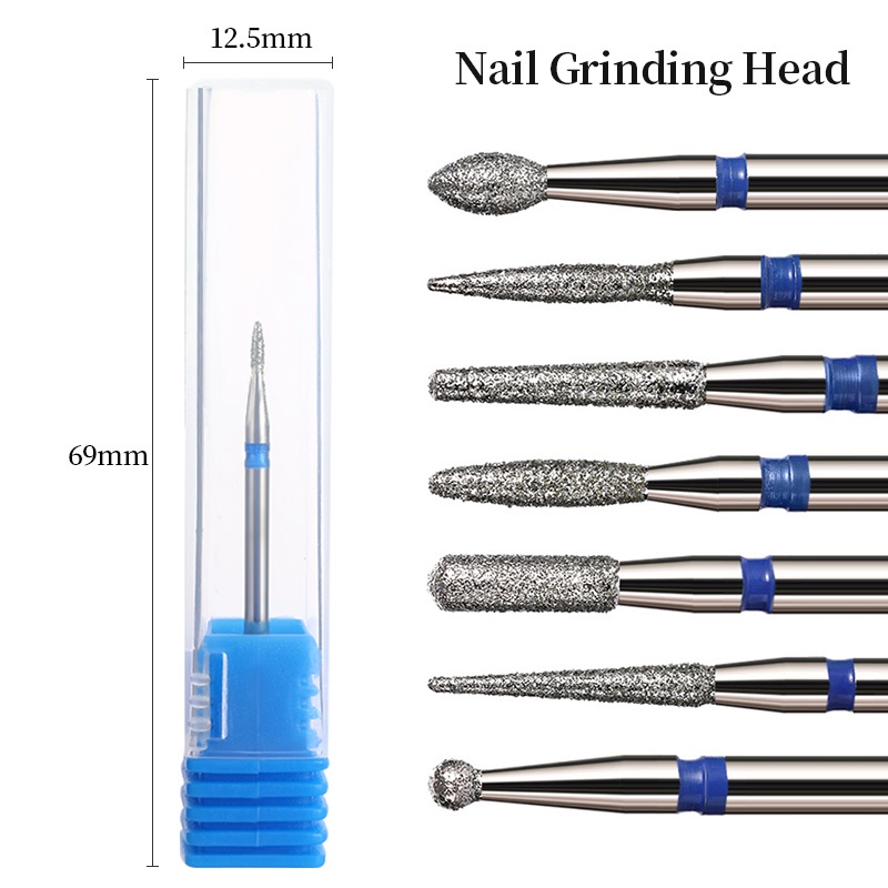 1pcs Mini Carbite Nail Drill Bits Manicure Drill Untuk Milling Cutter Mesin Listrik Kikir Kuku Buffer Peralatan Nail Art