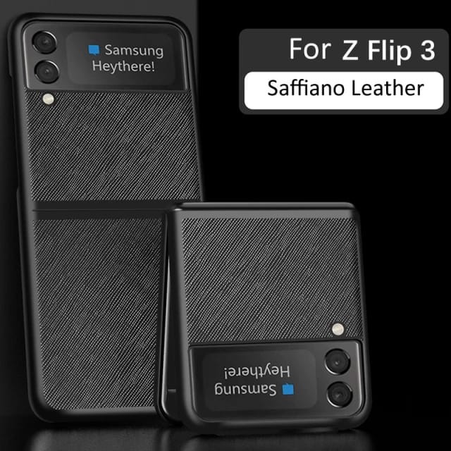 CASE SAMSUNG GALAXY Z FLIP 4 5G FLIP 3 PRADA SAFFIANO LEATHER COVER