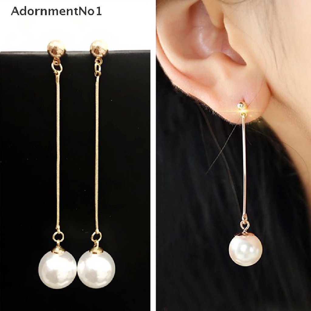 (AdornmentNo1) Anting Tusuk Gantung Mutiara Imitasi Untuk Wanita