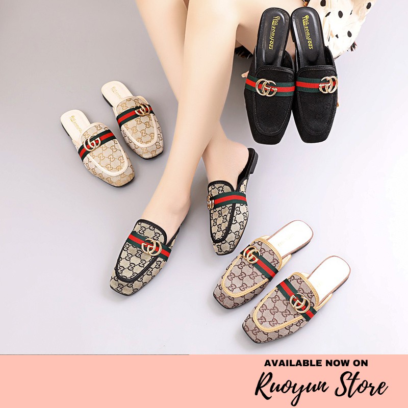 RYX - Croco Granty Sepatu Loafers Mules Fashion Casual - Ori Import