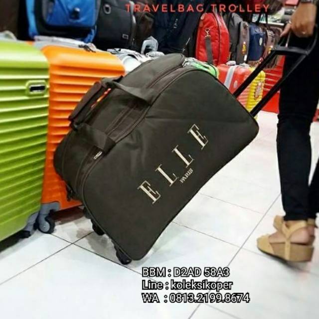 Tas Pakaian Elle bag Trolley / Tas Travel Bag Elle Trolley