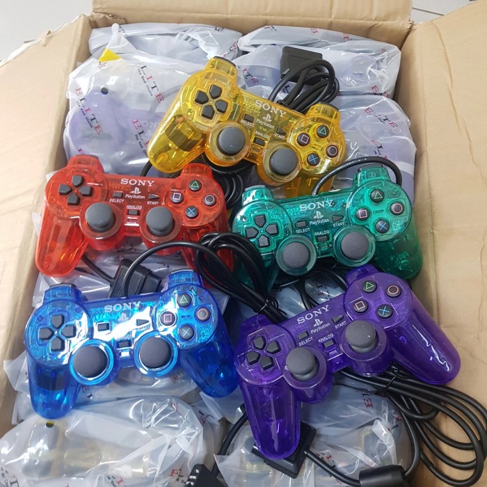 STIK PS2 TRANSPARAN LAMPU ORIGINAL Original original