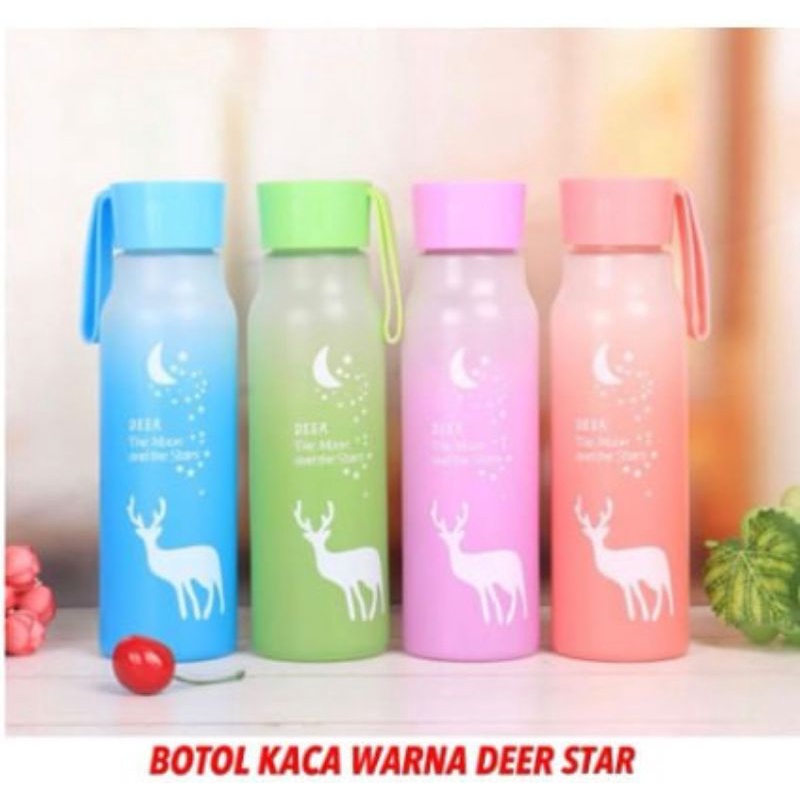 botol minum kaca deep star / botol kaca rusa bintang
