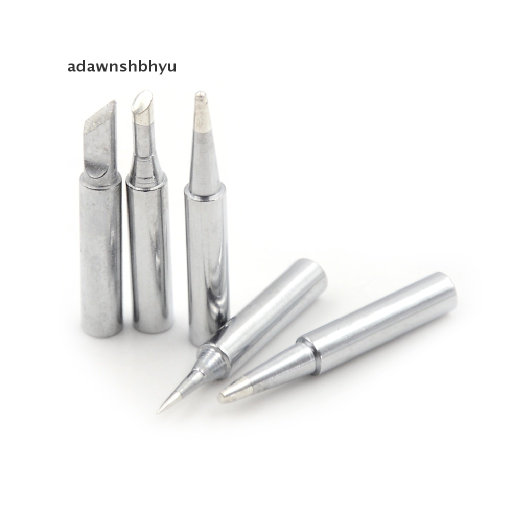 Adawnshbhyu 5pcs 936alatan Solder Kuningan Listrik Tip Solder Station Kerucut Ujung Bevel