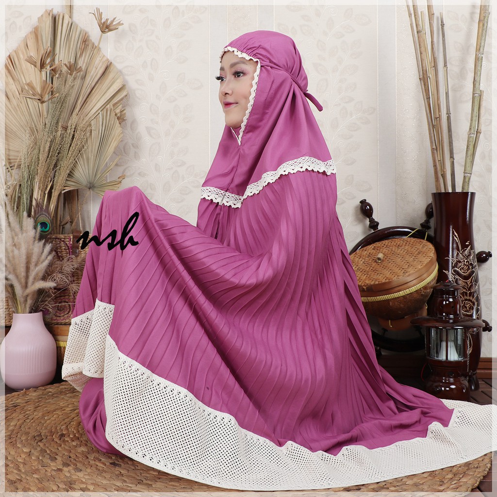 RENDA B MUKENA PLISKET KEKINIAN RENDA RAJUT B by NSH RENDA B MUKENA PLISKET KEKINIAN RENDA RAJUT B by NSH