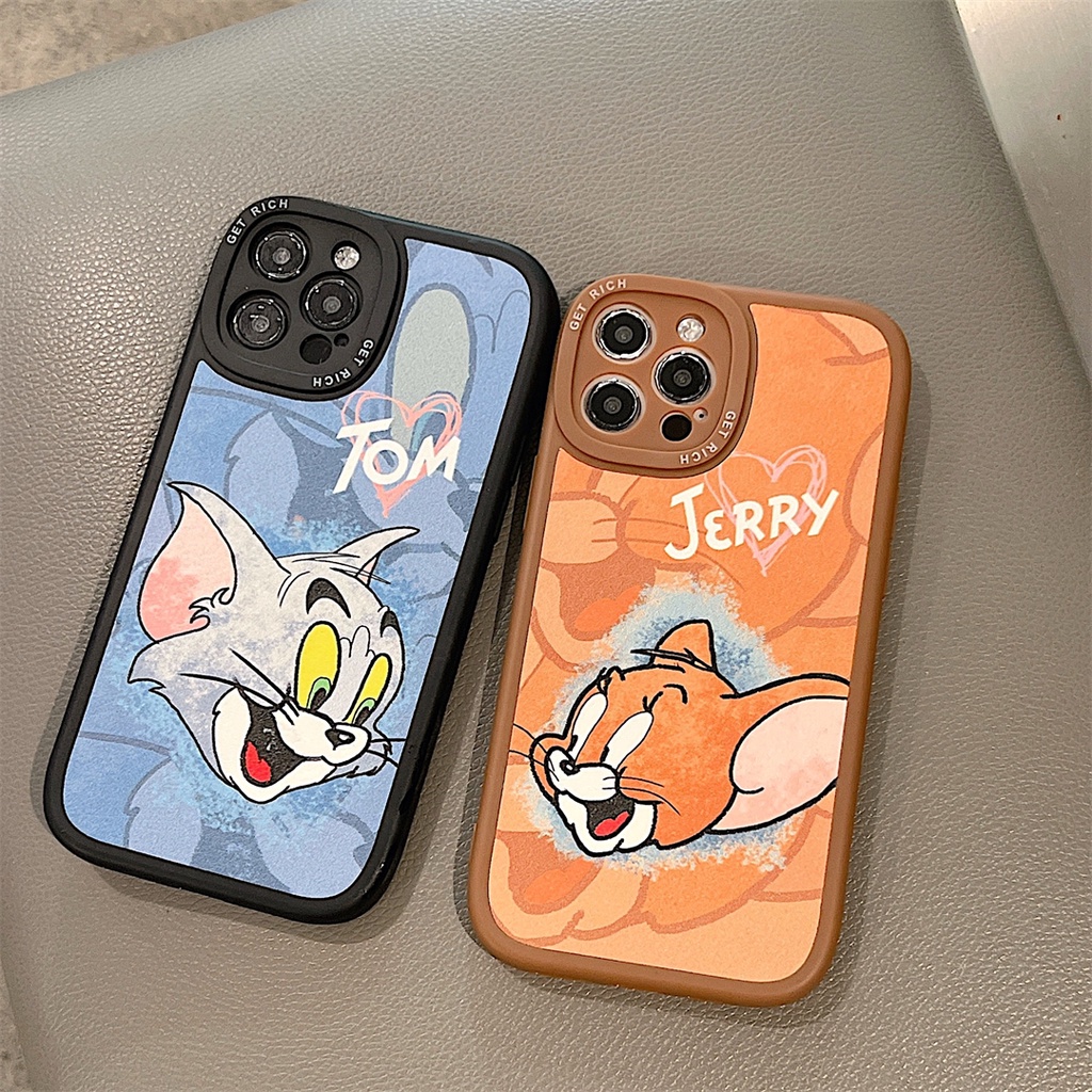 Soft Case Desain Kartun Tom Cat Ase Anti Jatuh Untuk Iphone 13 12 11 Pro Max Xs Max Xr 7 8 Plus Se2020