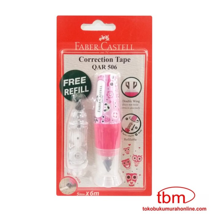 

FABER CASTELL CORRECTION TAPE QAR-506 / STIPO KERTAS / TIPE-X