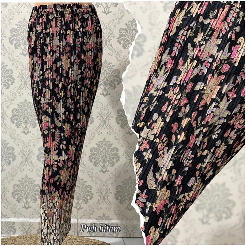 Rok plisket batik motif syahrini / rok rempel / rok span / rok batik kondangan