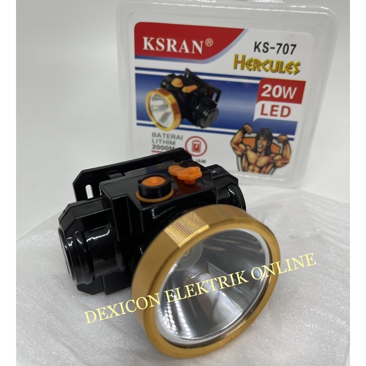 senter kepala 20 watt/led headlight/lampu led senter kepala/senter led putih/senter led/lampu led/bohlam led