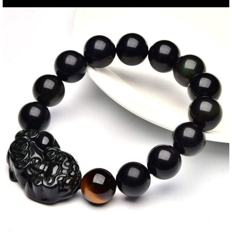 GELANG GIOK PIXIU HOKI IMPOR/GIOK HITAM ASLI.
