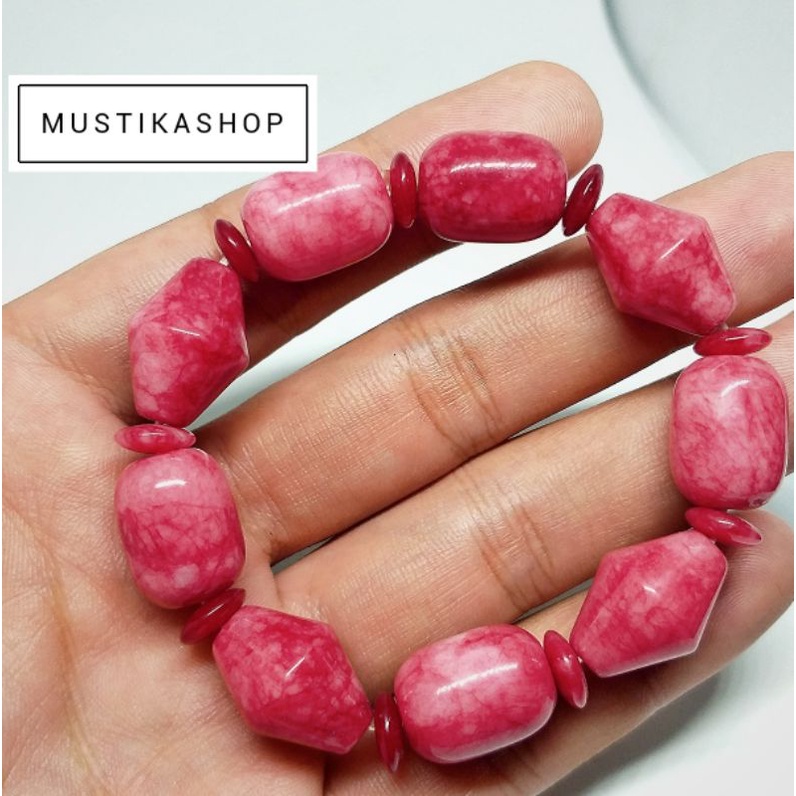 ORIGINAL Gelang Giok Terapi Kesehatan Birma Type A model Persegi