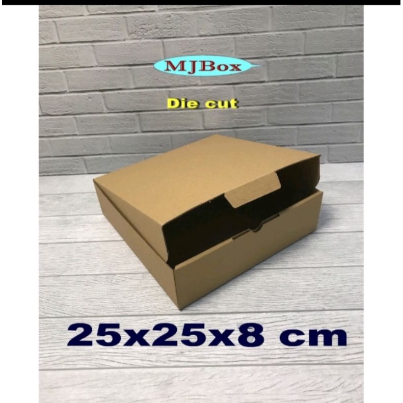 

Kardus uk 25x25x8 cm...Die Cut kotak karton box souvenir- makanan- pakaian- dll -model box pizza