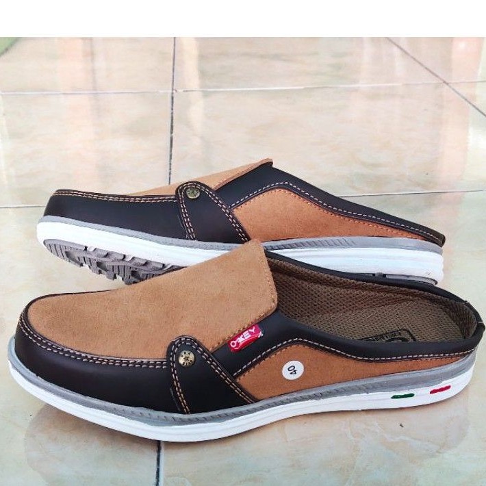 Sepatu sandal selop casual pria santai okey sidney halus