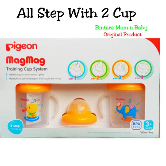 Pigeon Magmag Training Cup System Cangkir Magmag Set Step 1 Step 2 Step 3 Step 4 magmag