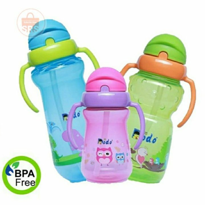 Dodo Bottle Animal Caracter Cup | Sport Handle Cup BPA Free Botol Minum Anti Tumpah Sisi Pegangan