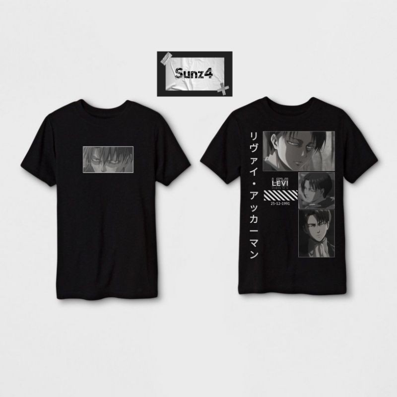 Baju Kaos Tshirt Anime Attack On Titan Levi Ackerman