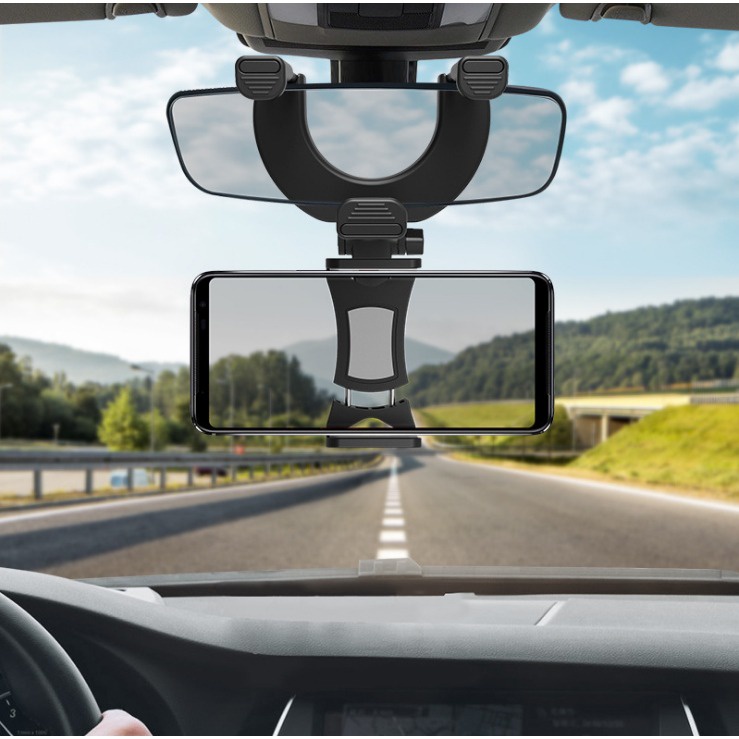 Car Holder Smartphone Spion Mobil Rearview Bracket Pegangan Handphone Mobil Penahan Handphone