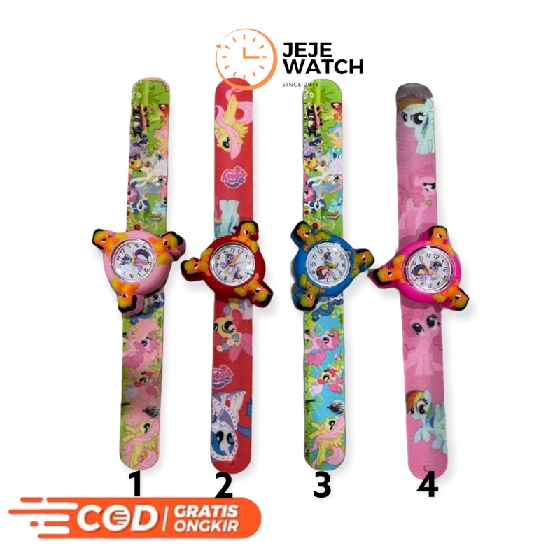 Jam tangan anak ceplok spinner karakter cewek