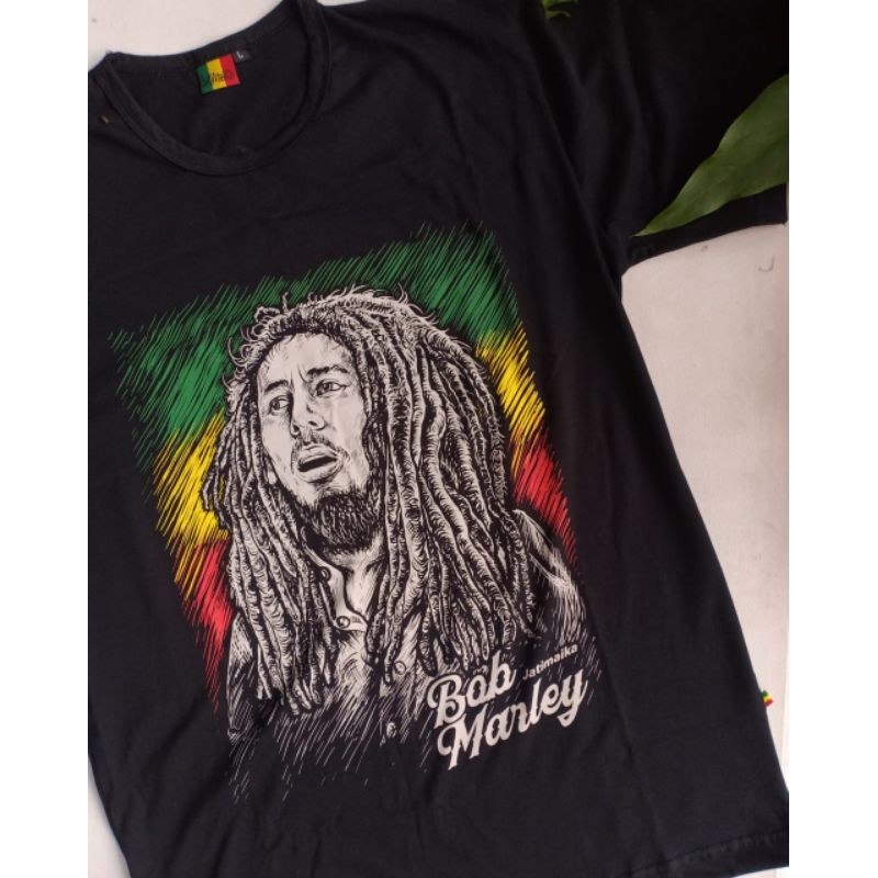 kaos bob marley tshirt reggae baju rasta original