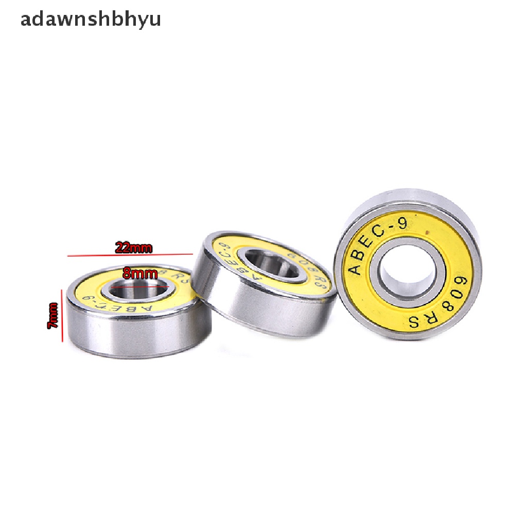 Adawnshbhyu 10PCS ABEC 9alas Stainless Steel Roller Skate Scooter Roda Bearing