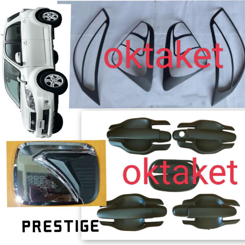 paket lengkap Rush Terios lama old 2008 2009 2010 2011 Hitam dop Garnish depan belakang outer handle tank cover