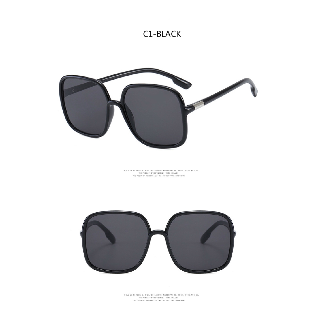 Silver accessories square large frame 2020 new fashion sunglasses