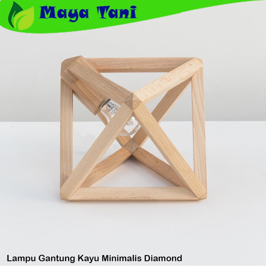 Lampu Gantung Kayu Minimalis Diamond