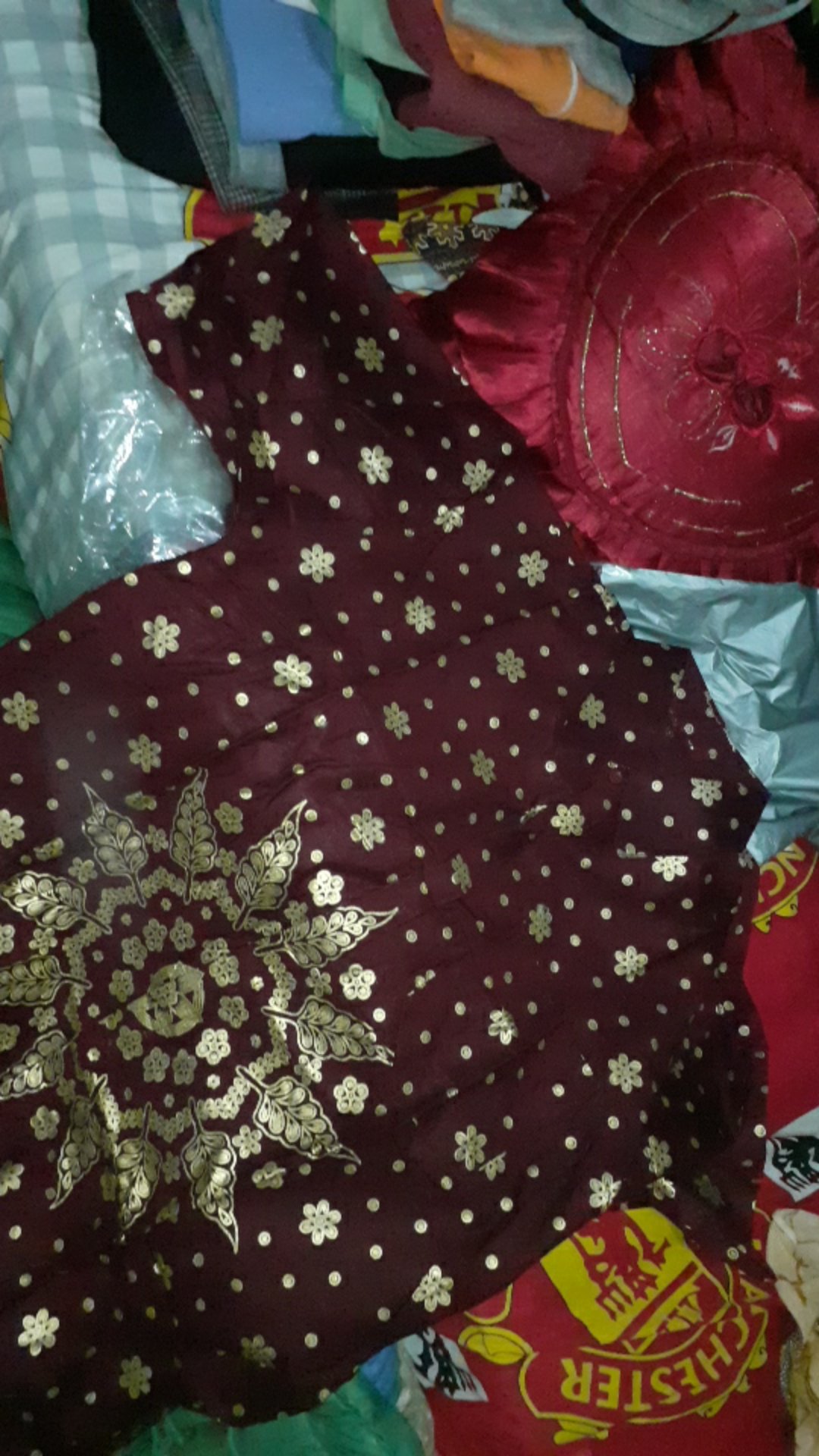 Batik Couple Keluarga Sania Ruffle Ori Ndoro Jowi Dnt Matahari Merah