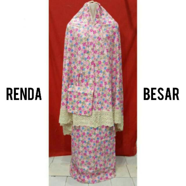 MUKENA KATUN JEPANG MOTIF RENDA BY AL-FADILAH
