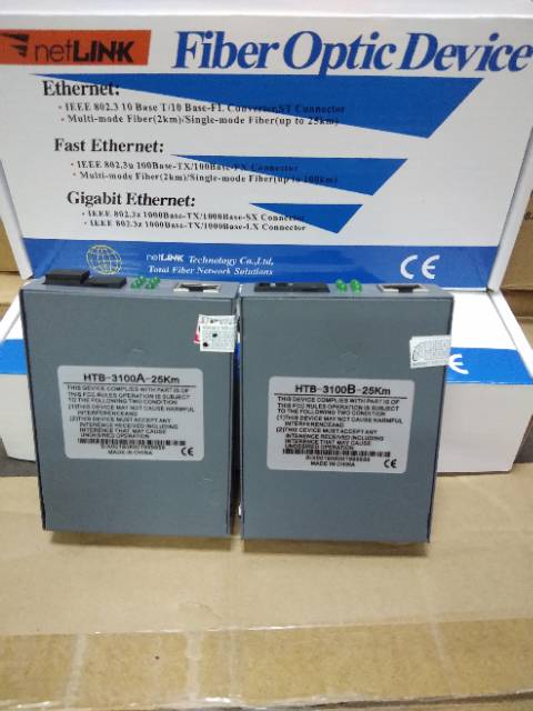 Netlink HTB-3100 Converter Fiber Optic to Fast Ethernet 25KM