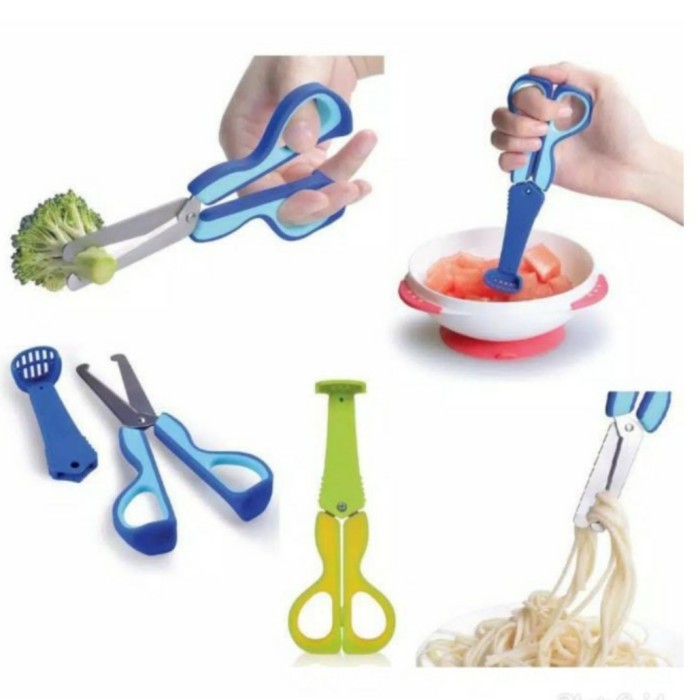 KIDSME 3 in 1 Baby Food Scissors Gunting Makanan Bayi Penghalus Makanan Bayi