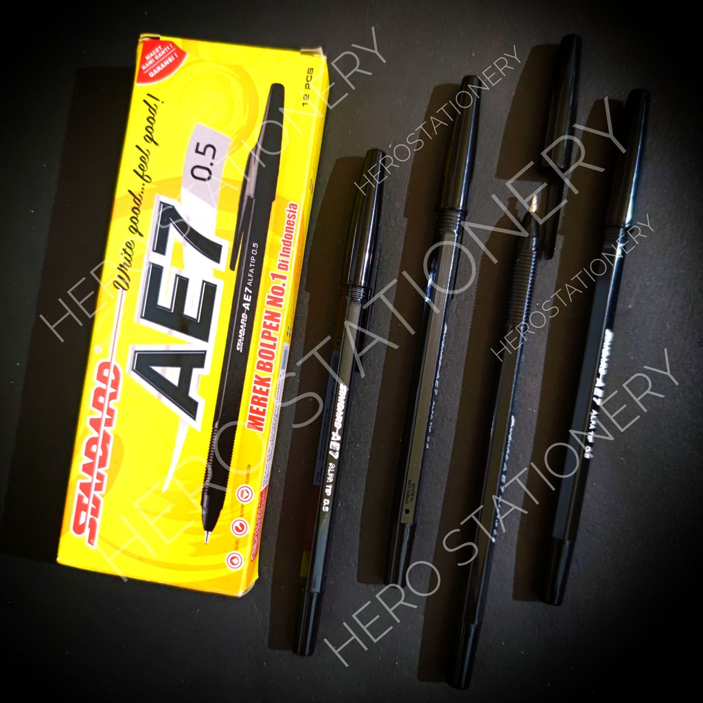 

Pen ballpen standard AE7 tinta hitam . 12 unit