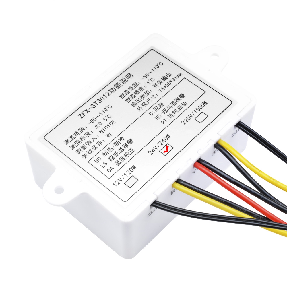 Termostat Pengukur Suhu Digital Dual Led Dc 12v 24v Ac 110-220v St3012