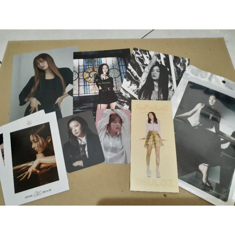 OFFICIAL SEULGI RED VELVET MONSTER ASEUL PHOTOSET BENEFIT SG ACE KIT PHOTOCARD LOGO POSTCARD STICKER