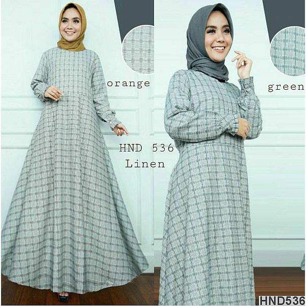 Gamis Linen Kotak Shagy