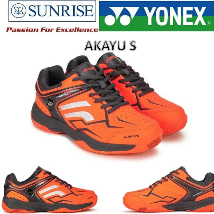 Sepatu yonex akayu s -Neon oreng grey -Original