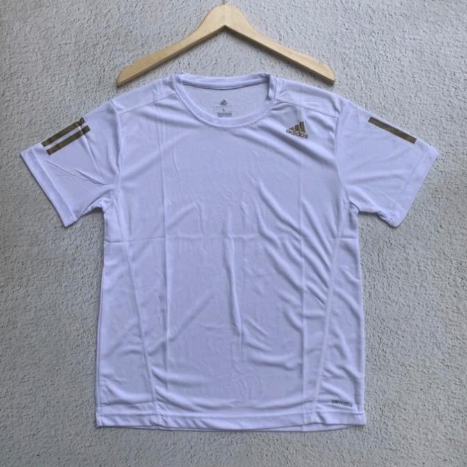 KAOS DRYFIT GYM FITNES PRIA OLAHRAGA KAOS POLOS - Putih, M