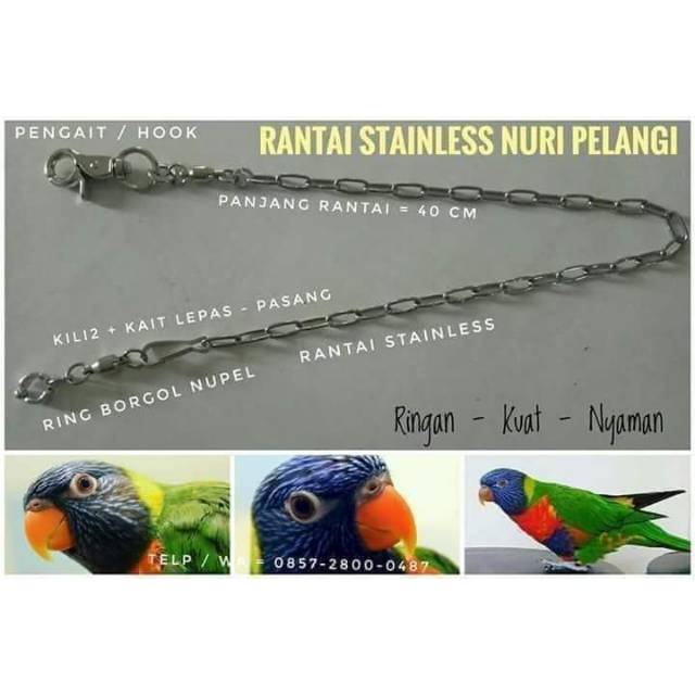 Rantai Stainles Nuri Pelangi