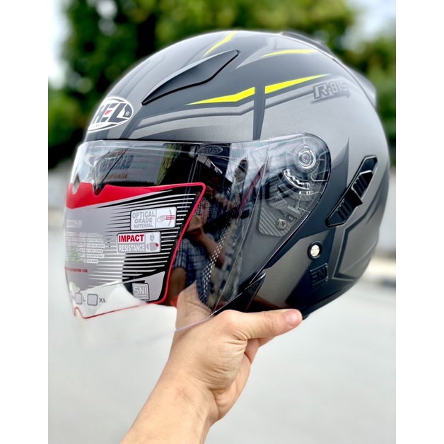 Helm Half Face Double Visor Shell Rover Sni