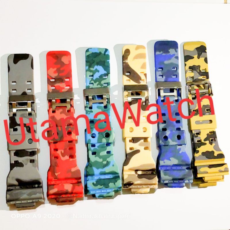 Strap Tali JAm Tangan G shock loreng120GA-110GA-300GA-100GAC-100GD-100GDF-100G-8900GD-8900GR-8900GW